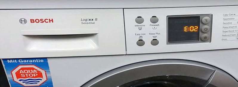 Ошибка E2 стиральной машины Бош