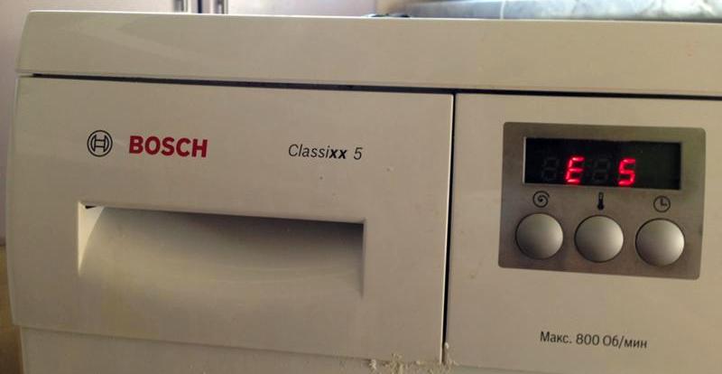 Ошибка E5 стиральной машины Бош